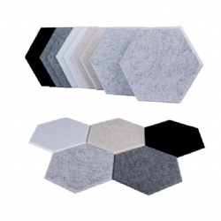 Hexagon polyester acoustic wall panel for decoration sound absorbing